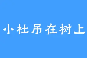 小杜吊在树上