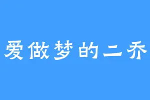 爱做梦的二乔