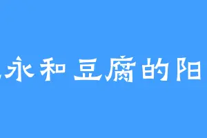 爱吃永和豆腐的阳大师
