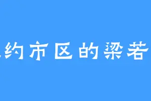 纽约市区的梁若玉