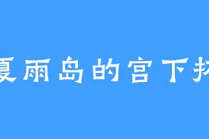 夏雨岛的宫下拓