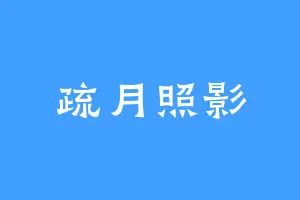 疏月照影