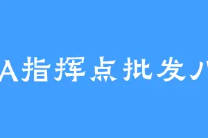 AAA指挥点批发八爷