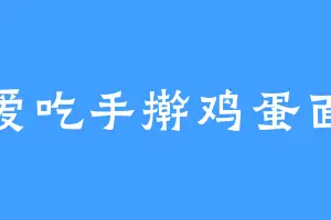 爱吃手擀鸡蛋面