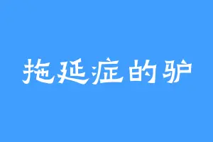 拖延症的驴
