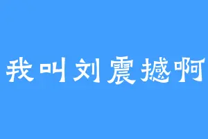 我叫刘震撼啊