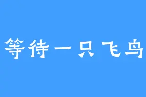 等待一只飞鸟