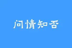 问情知否