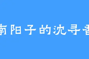 南阳子的沈寻香