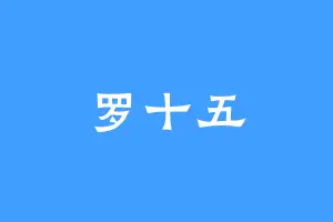 罗十五