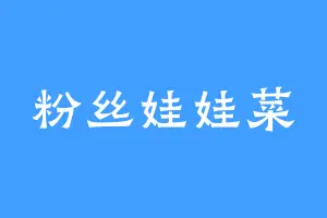 粉丝娃娃菜