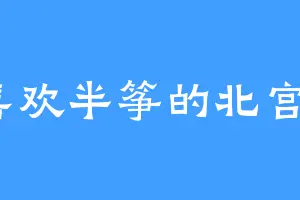 喜欢半筝的北宫羨