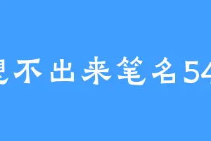 想不出来笔名548