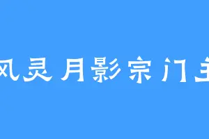 风灵月影宗门主