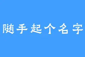 随手起个名字