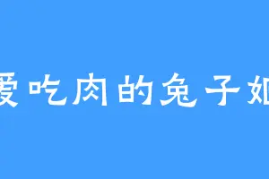 爱吃肉的兔子姬