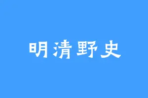 明清野史