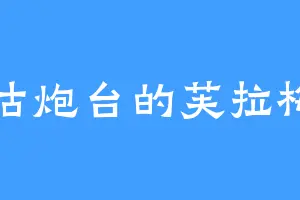 大沽炮台的芙拉梅乌