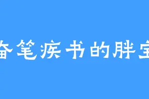 奋笔疾书的胖宝